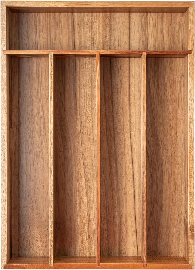 Besilord Silverware Organizer Kitchen Drawer Organizer Utensil Organizer Acacia by Besilord