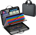 Fireproof Document Box with Lock, Waterproof Hard-Shell File Organizer with by Unknown
