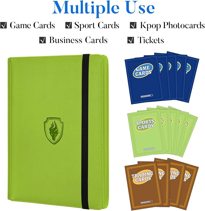 Premium 9 Pocket Card Binder for 540 Cards, Fabmaker PU Cover Trading Card - Image 5