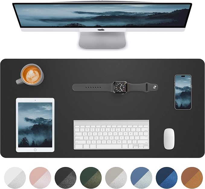 Non-Slip Desk Pad, Mouse Pad, Waterproof PU Leather Desk Protector, Ultra Thin by AFIING