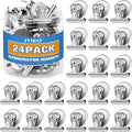 24 Pack Magnetic Clips Fridge Magnets Heavy Duty Magnet Clips by JTIEO