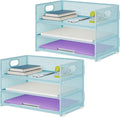 Marbrasse 3 Tier Paper Organizer Letter Tray, Mesh File Organizer by Marbrasse