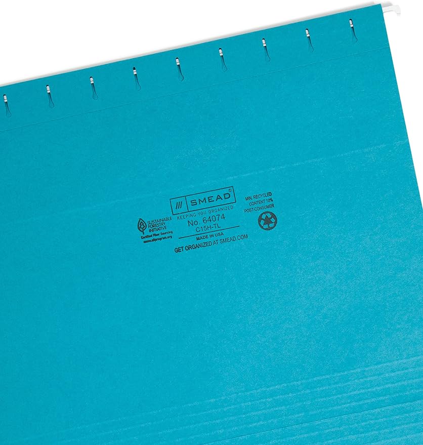 Smead Colored Hanging File Folder - Image 3
