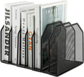 7-Section Vertical Mesh File Sorter, Metal Paper Holder by Unknown