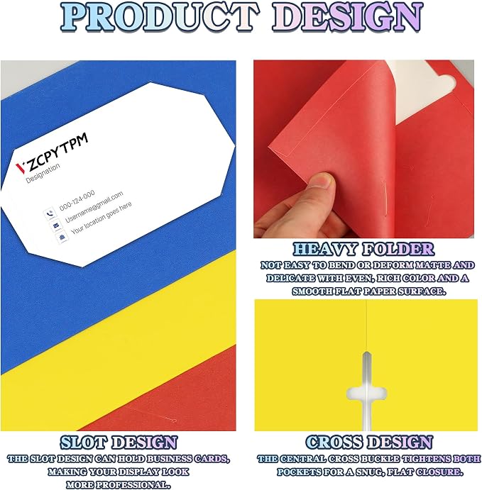 8 Packs Pocket File Folders, File Folders - Image 6