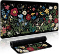 Aesthetic Desk Mat, Cute Enchanted Garden Desk Pad Protector by Zotia