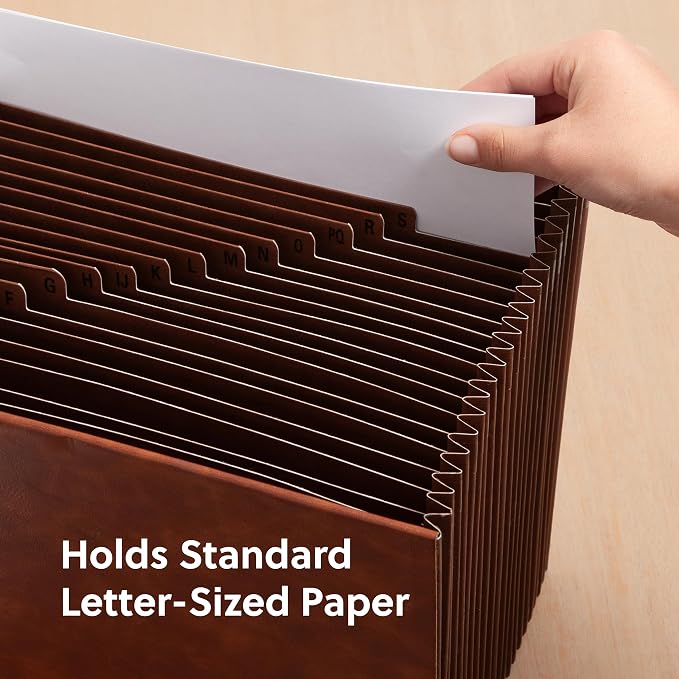 Smead Tuff Accordion File Organizer, Office Supplies, Alphabetic Desk Organizer - Image 6