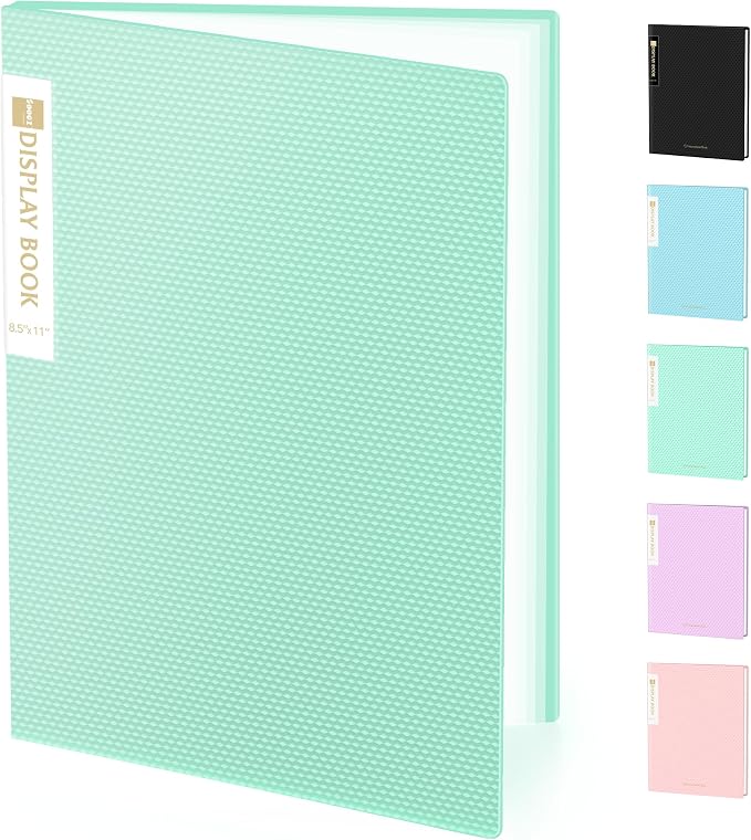 Sooez Binder with Plastic Sleeves 18-Pocket, Displays 36 Pages, 8.5x11 by Sooez