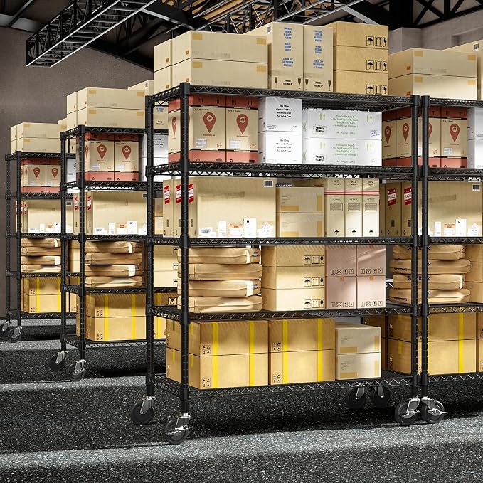 M MZG 53" W Garage Shelving 5 Tier Industrial 2200LBS Metal Shelving Units - Image 2