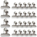 Stainless Steel Metal Hinge Clips Assorted Pack, Large Bulldog Clips 3 Inch & 2 by Unknown