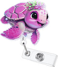 Funny Sea Turtle Nurse Badge Reel, Cute Animal Pediatric Retractable ID Badge by LINAYOHA
