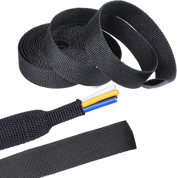 2 in 1 Heat Shrink Braided Sleeving Fabric Tubing-Ideal fit Irregular Shape by Sunnarepoon