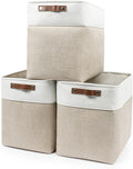 Bagnizer Large Fabric Storage Baskets | 50L Storage Bins, Decorative Linen by Bagnizer