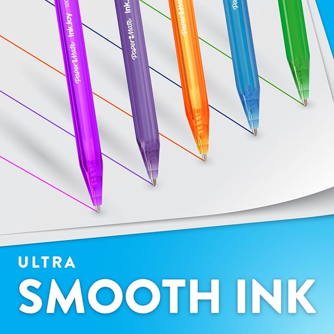 Paper Mate InkJoy 100RT Retractable Ballpoint Pens, Medium Point, Journaling - Image 2