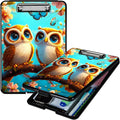 Owl Blue A4 Clipboard with Storage Pen Holder, Clipboards Organizer Nursing by Unknown