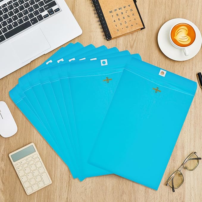 Geyee 100 Pcs Clasp Manilla Envelopes 6 x 9 Inch Gummed Colored Envelopes - Image 4