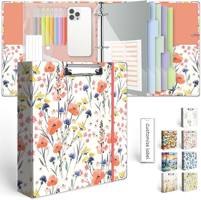 3 Ring Binder 2 Inch, Three Ring Binders Organizer by KLLVE