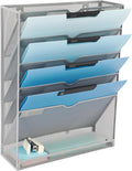EASEPRES 6 Tier Mesh Hanging Wall File Organizer, Desk Vertical Mail Paper by EASEPRES