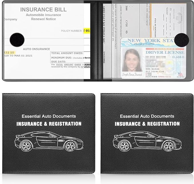 UYYE Car Registration and Insurance Card Holder, Vehicle Glove Box Car Organizer by UYYE
