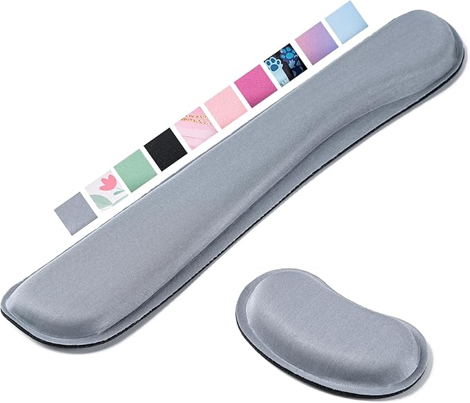 Hoewina Keyboard Wrist Rest, Ergonomic Wrist Rest, Superfine Fabric and Gel by Hoewina
