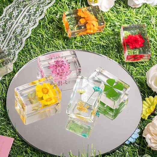 12 Pcs Real Pressed Flower Resin Paperweights - Image 4