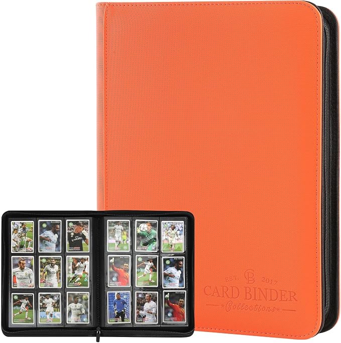 9 Pockets Card Binder, Premium Zip Trading Card Binder, 540 Double Sided Pocket by CARDBINDER