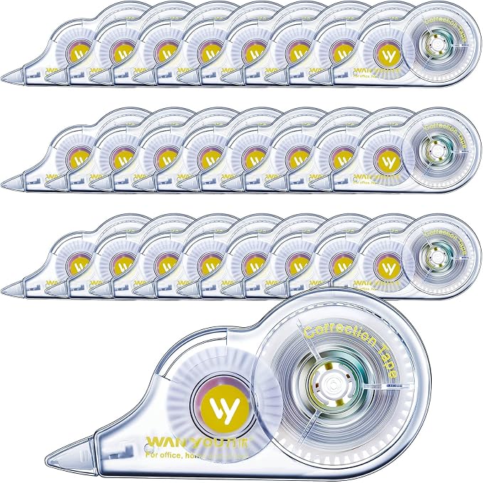 Lewtemi 60 Pcs White Correction Tape Bulk, 39.4 ft Wrong out Tear Resistant by Lewtemi