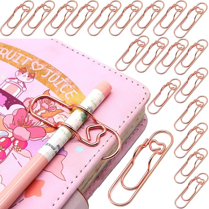 Qomamount Pen Holder for Notebook, Lovely Paper Clip Holder Multifunctional by Qomamount