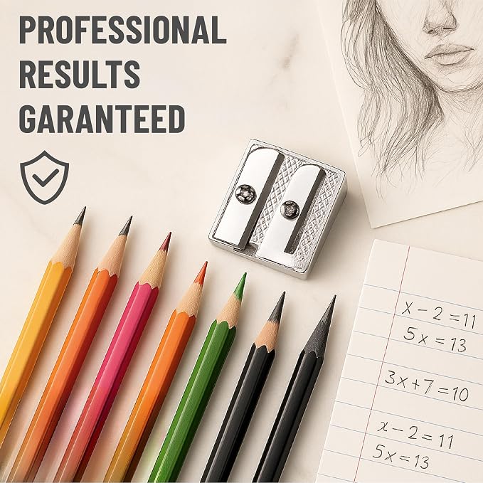 Mr. Pen- Handheld Metal Pencil Sharpener, 12 Pack | 2-Hole Dual Size, Bulk - Image 6