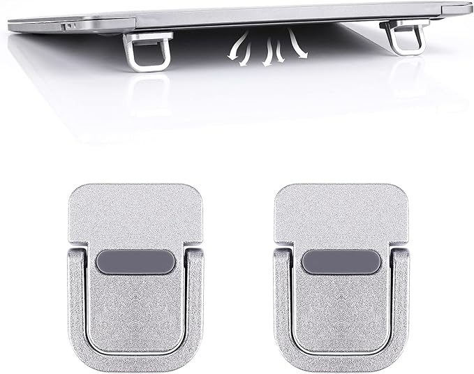 Abeillo 2PCS Portable Keyboard Riser, Self-Adhesive Mini Laptop Stand Invisible by Unknown