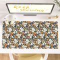 Colorful Star Large Mouse Pad, Floral Desk Mat Office Supplies, Waterproof Faux by ColorfulStar