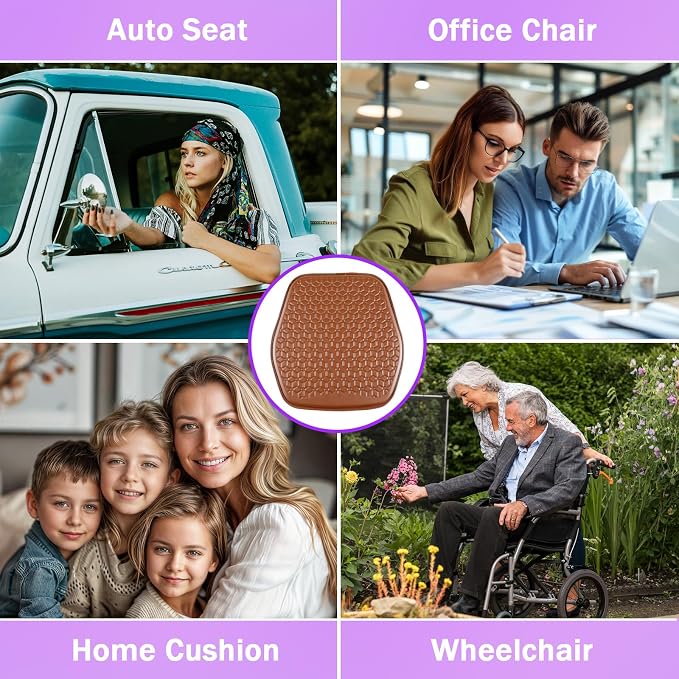 Thin Gel Seat Cushion for Car Seat, Office Chair, Wheelchair, Golf Cart - Image 6