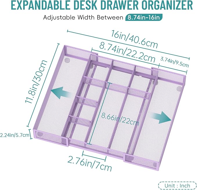 Expandable Desk Drawer Organizer Tray - Image 2