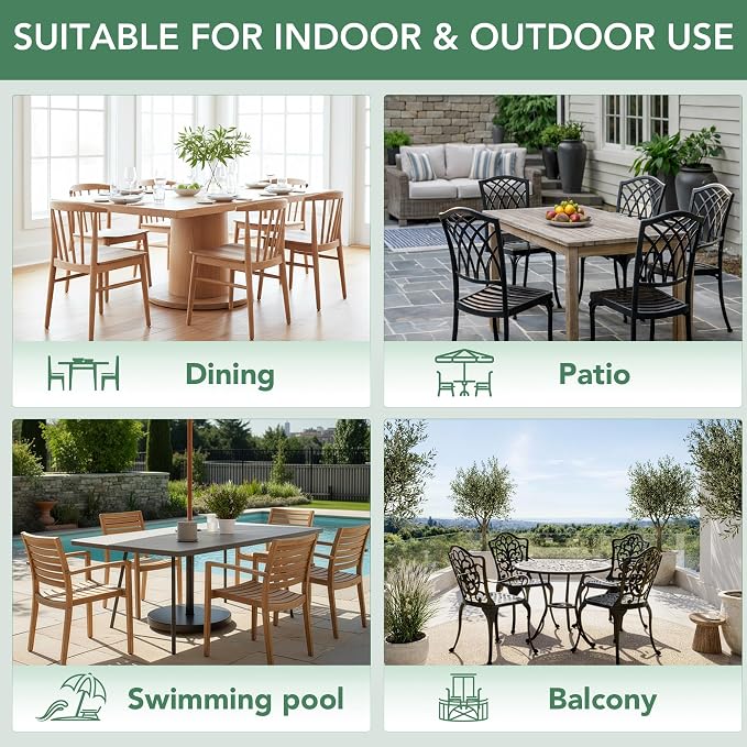 Summsun Outdoor Chair Cushions Set of 4: Waterproof Patio Furniture Cushions - Image 7