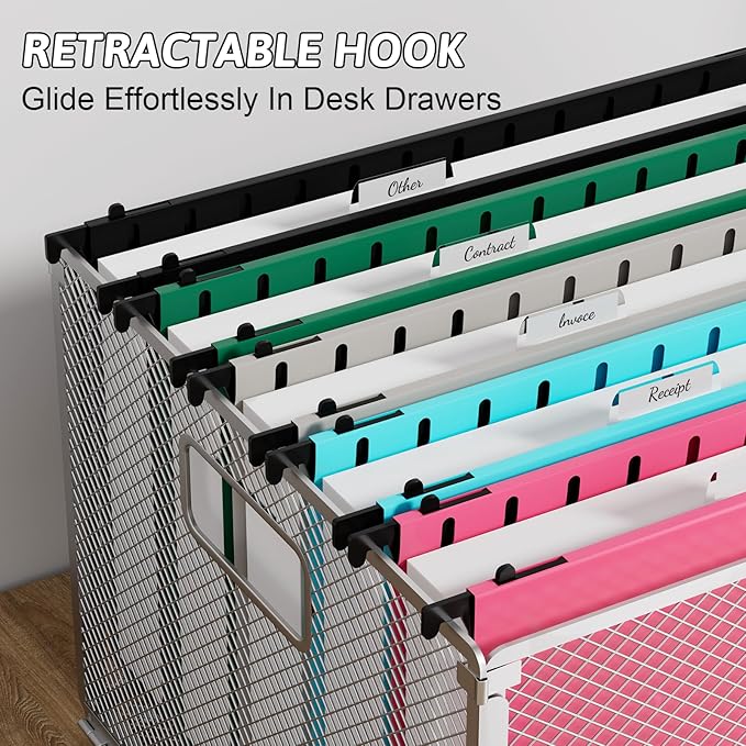 Extra Capacity Legal Size Plastic Hanging File Folders, Heavy Duty 2 Inch - Image 6