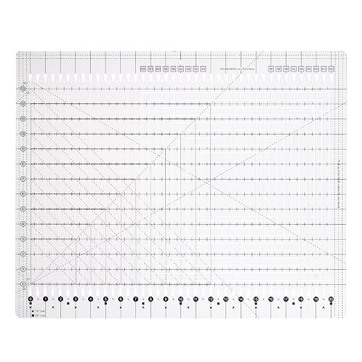 Quilting Rulers 17-3/4in x 22in, Slotted Quilting Ruler by Unknown