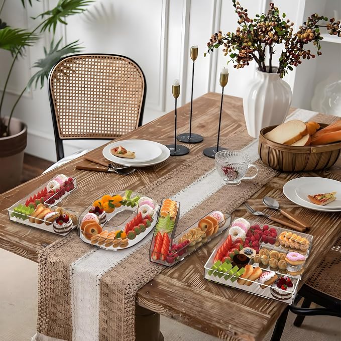 13.8" Extra Large Acrylic Number Charcuterie Board Box, Reusable Fillable - Image 6