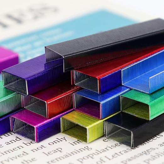 Multibey 7 Pack Colorful Standard Staples Bulk Refill - Image 2