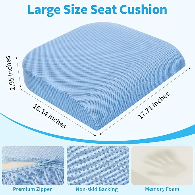 TranquilRelax Large Seat Cushion, Memory Foam Cushion - Image 4