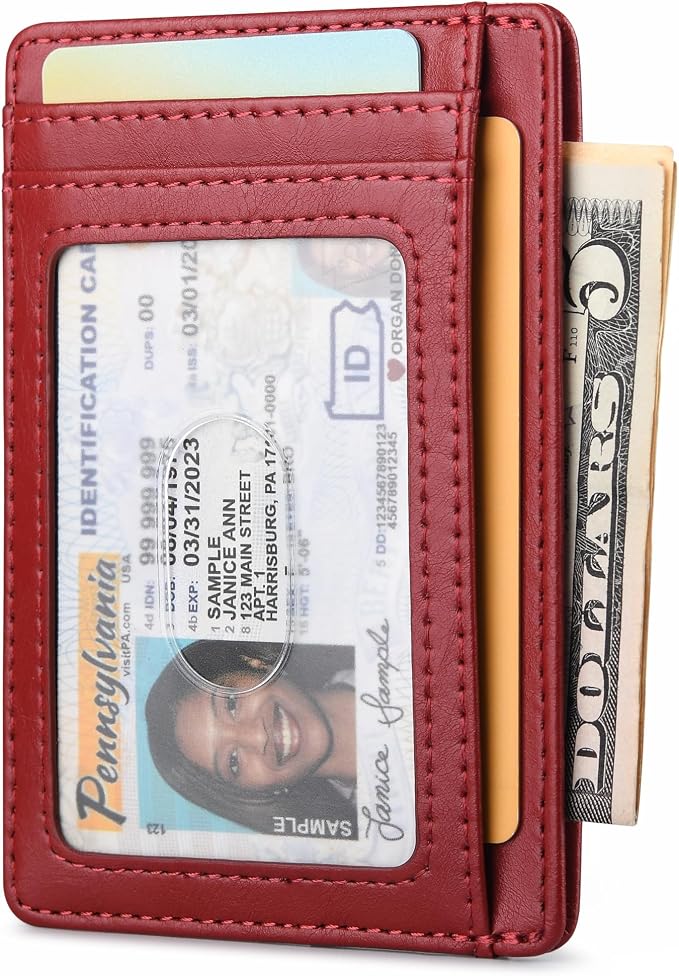 Buffway Slim Minimalist Front Pocket RFID Blocking Leather Wallets - Image 2