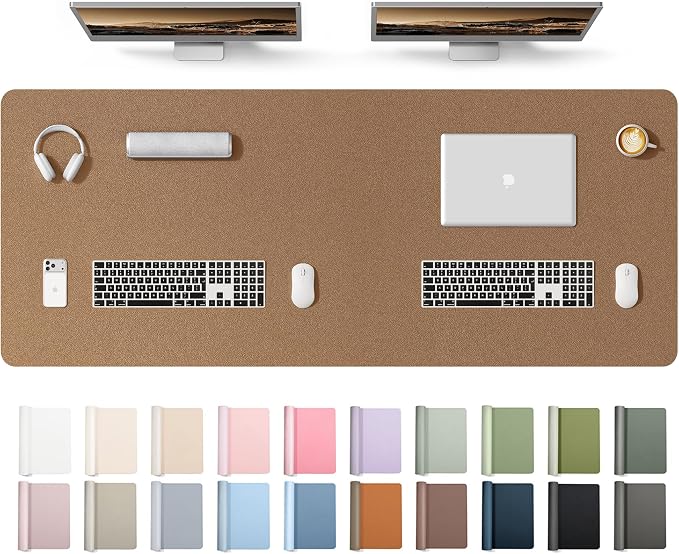 YSAGi Leather Desk Protector, Office Mat, Large Mouse Mat, Non-Slip PU Leather by YSAGi