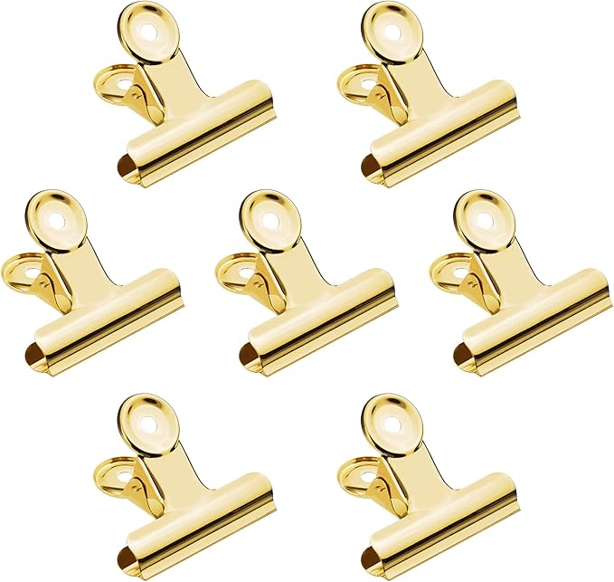 20 Pack 2 Inch Polished Steel Clips, Metal Bulldog Binder Clips, Large Hinge by HomeImpel