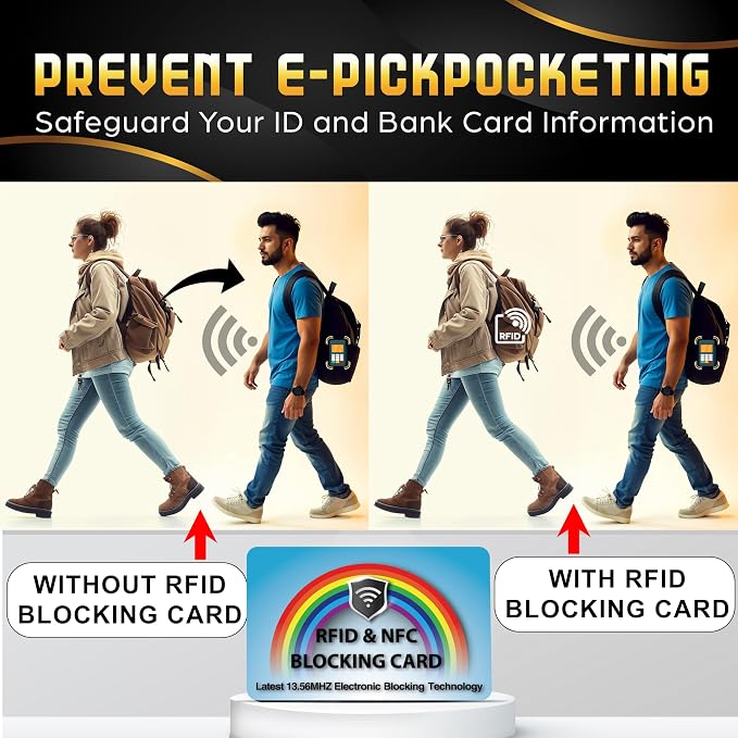 SaiTech IT 2 PK RFID Blocking Cards Protect Your Entire Wallet, and Cards from - Image 3