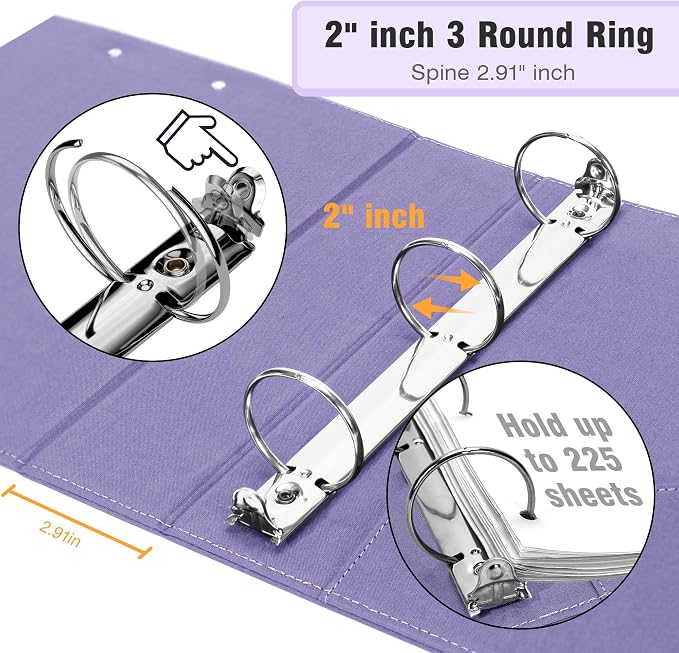 Ospelelf 2 Inch 3 Ring Binder Organizer - Image 3