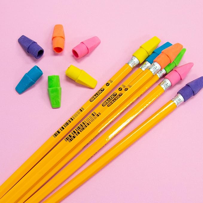 BAZIC Eraser Sets, 18 Per Pack | non-abrasive; Slide onto standard pencils; - Image 7