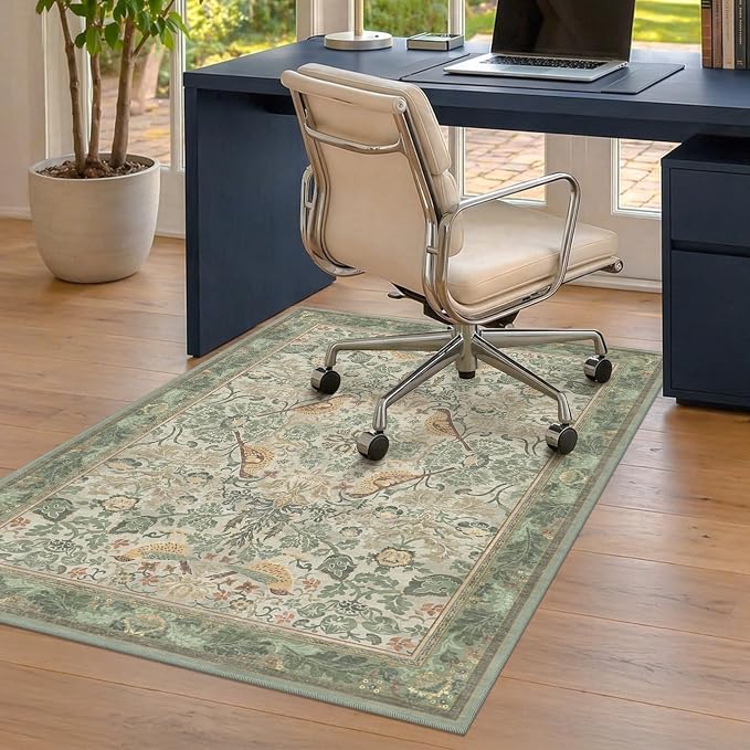 Sage Green 3x4 Office Chair Mat by JTJ