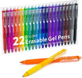 Lineon Erasable Gel Pens, 22 Colors Retractable Erasable Pens Clicker by ShuttleArt