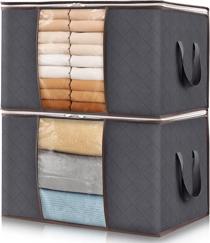 Lifewit 2 Pack 60L Clothes Storage Bins by Lifewit