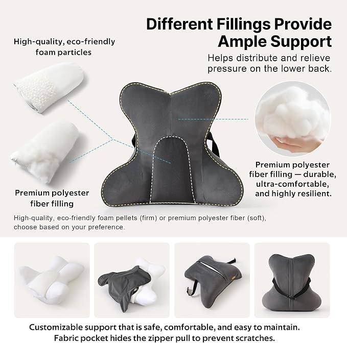 Lumbar Support Pillow for Office Chair, Recliner & Car Seat, Ergonomic Back - Image 3