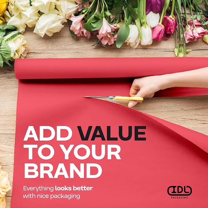 Christmas Red Kraft Paper Roll 24" x 1200" - Image 5